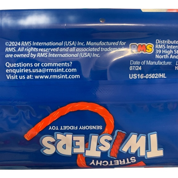 Set of 3 Stretchy Red Twisters Sensory Fidget Toy Autism ADHD Anxiety Stretch - Picture 8 of 10